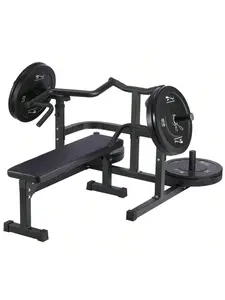 Garvee Chest Press Machine With Adjustable Flat Bench,Versatile Bench Press Rack For Home Gym,Bench Press Machine With Independent Converging Arms,Heavy-Duty Steel Structure With Smooth Bearings