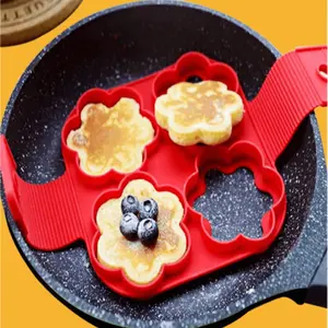 Non-Stick Pancake Ring Mold, Silicone Egg Cooker, Omelette Shaper, Roll Mold, Kitchen Baking Accessories, 1 Piece Set, Utensils