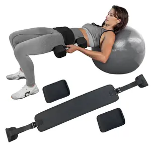 Hip Thrust Belt, Dumbbell Hip Thrust Belt for Kettlebells or Grip Plates, Thicker Slip-Resistant Leather Glute Bridge Pad Machine for Booty Workout of Home Gym