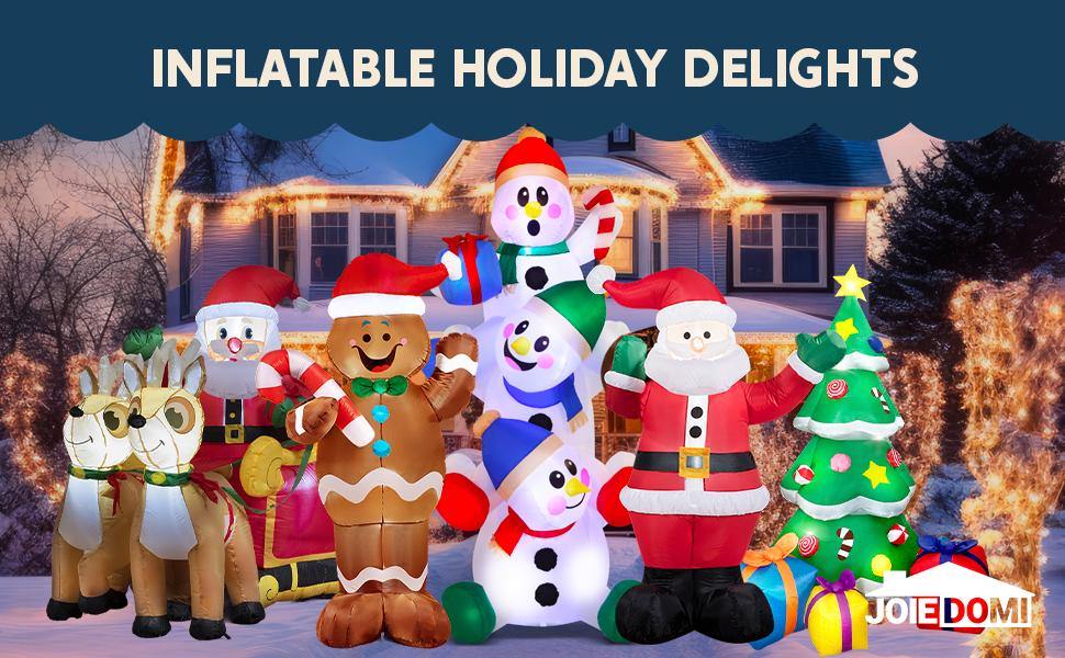 Christmas 2025 Holiday Decorations 5.5 FT Tall Christmas Inflatable Hanging Santa Santa with Gift Bag Display Decorations, Blow Up Climbing Santa with Build-in LED for Xmas Party, Outdoor, Yard, Garden, Lawn Winter Decoration winter decor Holiday Light
