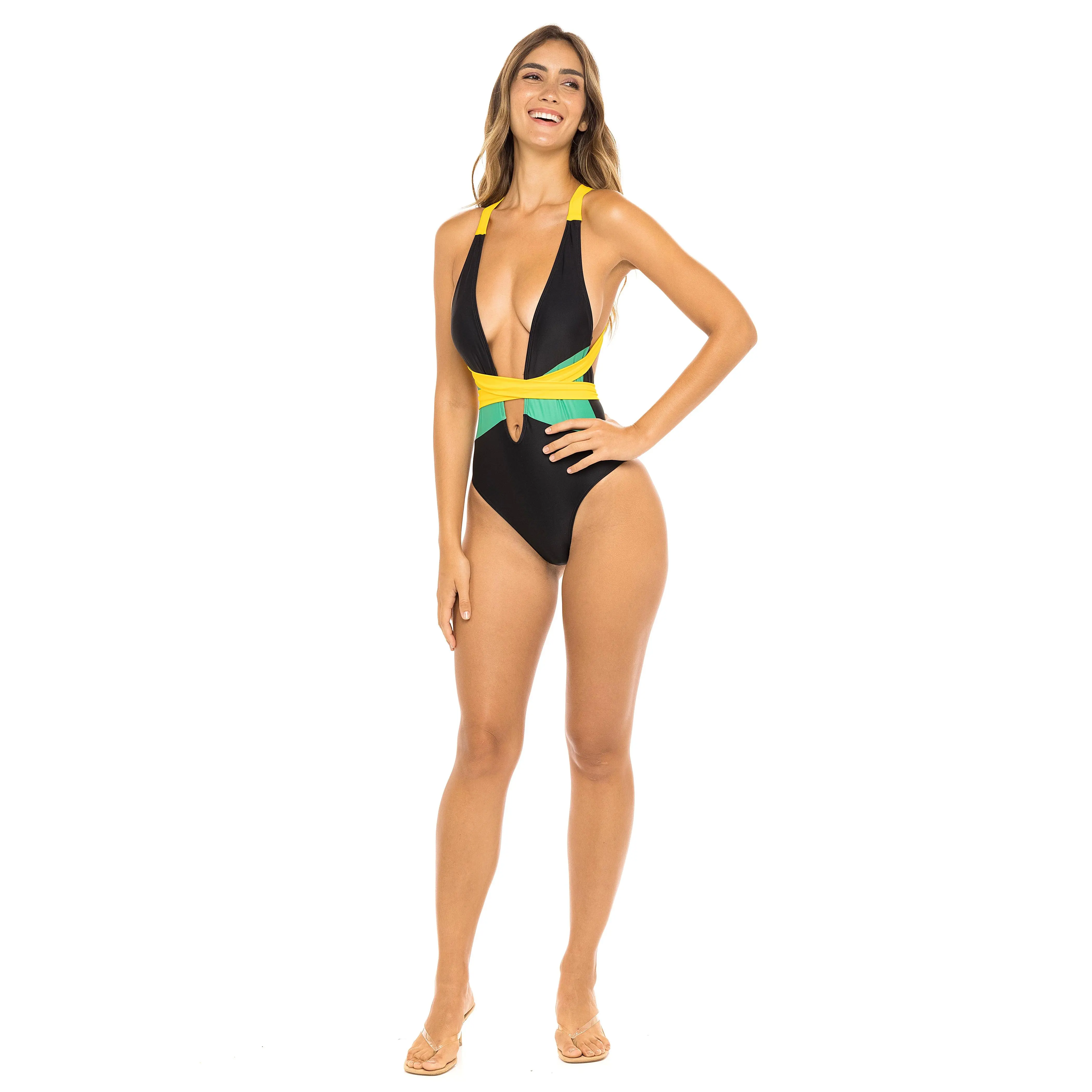 Jamaican Flag Multiwear One-Piece Swimsuit Mondaywear