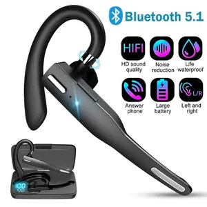 Professional Drivers Wireless Headset Bluetooth 5.1 Earpiece, Noise Cancelling Mic for Truckers, Hands-Free Calls & Long-Haul Comfort gamer Charging Case with Cleaning Kit Silicone with Carabiner and Cleaner Kit Headset with Mic buds fe
