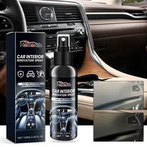 Car Interior Renewal Spray - Dashboard Cleaner Seat Reviver 100ml Invisible Protective Coating Prevents Fading Fast Effective care agent