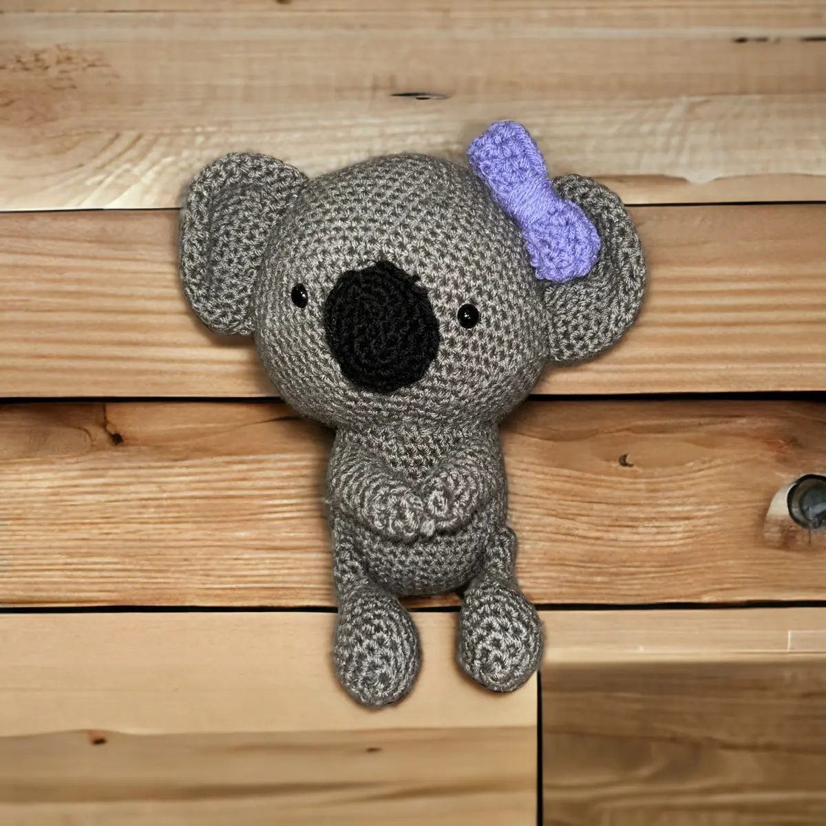 Kara the Koala! Homemade crochet stuffed koala plushie!