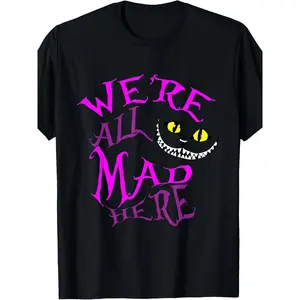 #TikTokShopRestock  Plus Size Cheshire Graphic Tee - 100% Cotton, Soft Black T-Shirt with Purple Cat Eye Design, Short Sleeves, Machine Washable