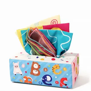 Newborn Baby Soothing Napkin Box, Comfortable and Safe Design, Visual Stimulation, Ideal for Newborns, Perfect Gift for Expecting Parents