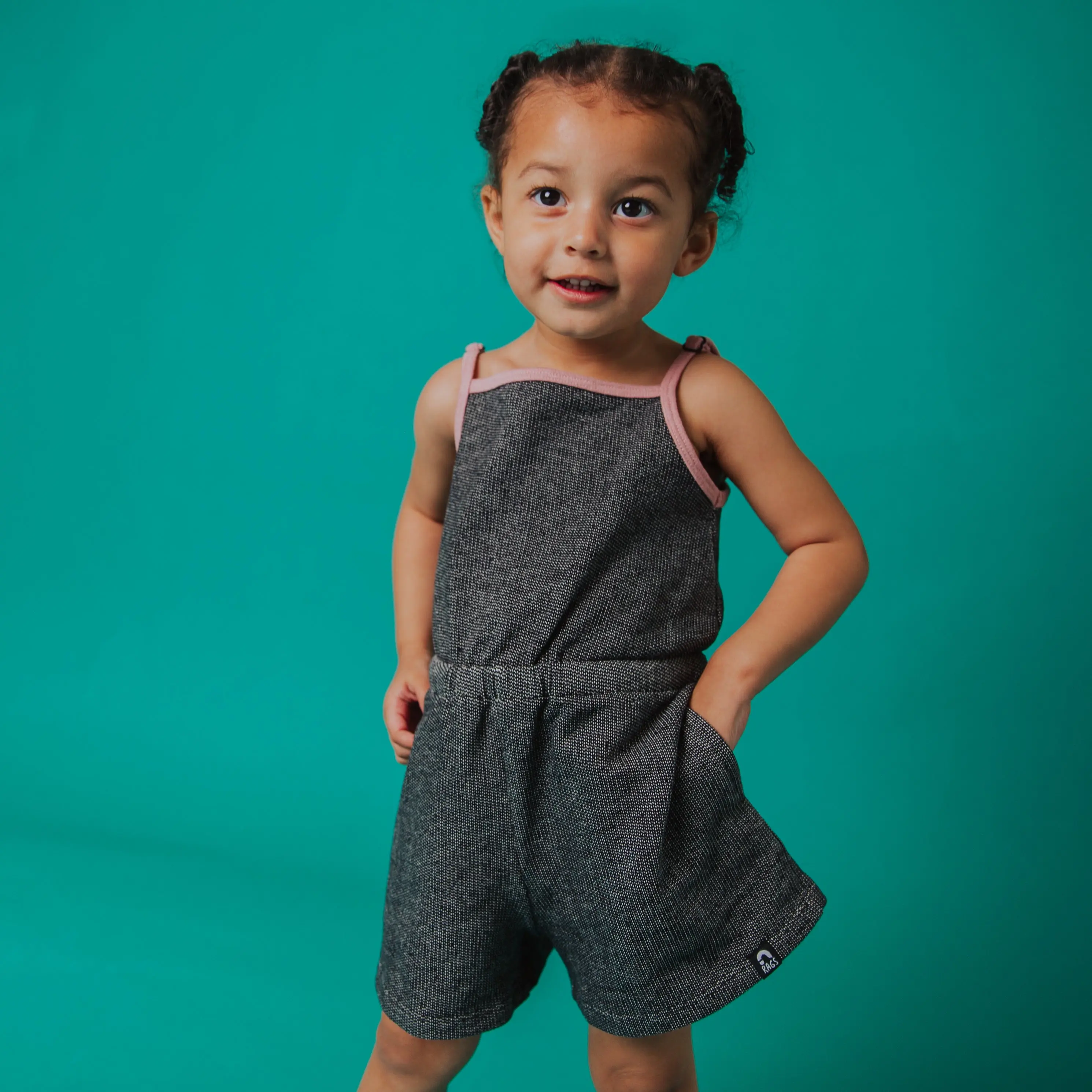 The Luna Romper - Textured Black The Luna Romper - Textured Black