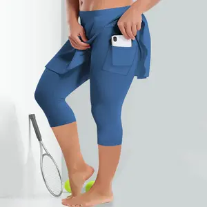 Women Skirts with Leggings,Athletic Skorts Leggings with Pockets,Women Skirted Leggings for Tennis Golf