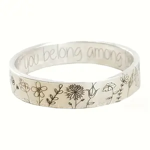 A Simple 6Mm Dandelion Ring Featuring a Rustic Vintage Craft with Small Flowers. Statement Ring Elegant Casual Ring Handmade Jewelry