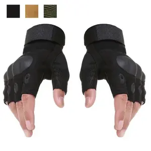 Half Finger Tactical Training Gloves, Breathable Quick Drying Non-slip Gloves, Multifunctional Outdoor Sports Gloves for Men & Women, Gym Accessories
