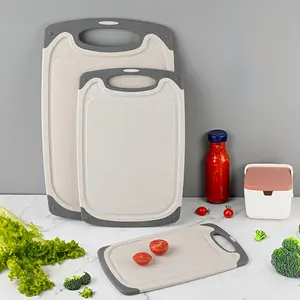 3-Piece Kitchen Cutting Board Set with Non-Slip Handles, Food Grade Durable Chopping Boards for Vegetables, Kitchen Chopping Board, Unique Gift for Chefs