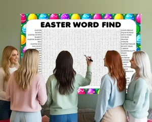 Easter Word Search Game, Giant Crossword Puzzle, Large Word Find, Gathering Activity Poster