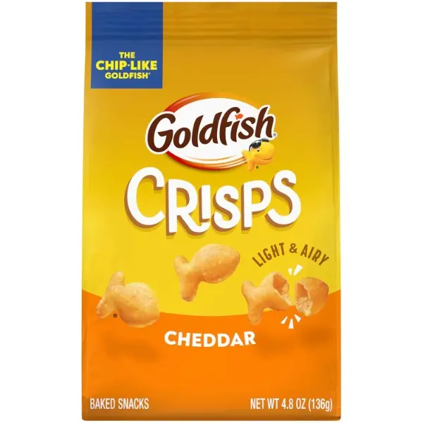 Crisps Cheddar Baked Chip Crackers, 4.8 Oz Bag