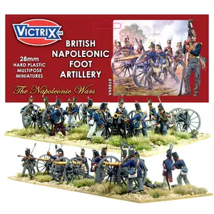 Victrix Napoleonic British Artillery Set for Wargaming with Miniature STL Files and 28mm Figures