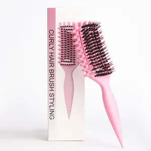 【Upgraded version】Curl Defining Brush,Vented Hair Brushfor Detangling, Shaping and Defining Curls For Women andMen Less Pulling , Wide-Teeth Design EffortlesslyShaping & Defining Curls Anti-tangling vintage hair brush hair products