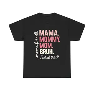 Mom Life Unisex T Gildan 5000 Heavy Cotton Tee Classic Fit Crew Neckline 100% US Cotton Ethically Grown Durable Comfortable Casual Wear Shirt Womenswear