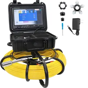Spring new arrivals Sewer Camera, 328ft/100m Cable, Waterproof IP68 Sewer Video Inspection Equipment, Drain Camera with 16 GB SD Card, DVR Function, 720P 9" LCD Monitor, LED Lights