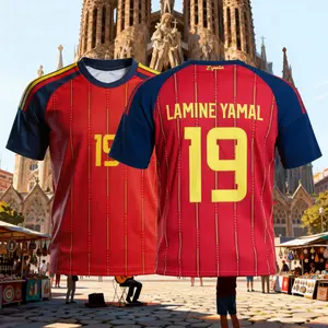 2026 New Spain Home Red No.19 Yamal No.20 Pedri Short Sleeves Long Sleeves Soccer Jerseys
