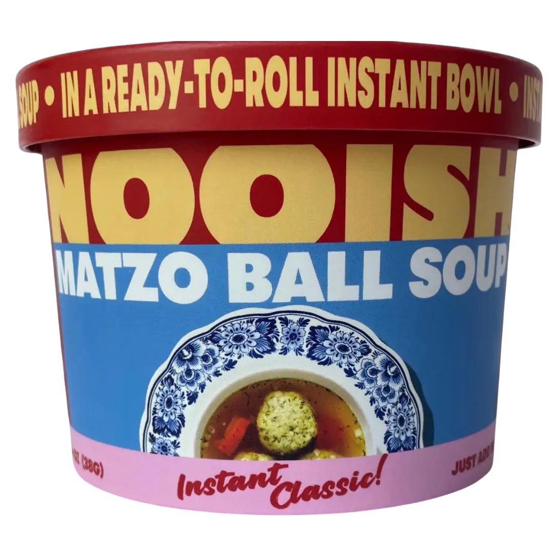 NOOISH Dried Instant Egg Powder Matzo Ball Soup - US Kosher Vegetarian Ambient Pantry Food, Quick-Cooking Savory Meal (Ready in Minutes), Dairy-Free, Soy-Free, with Egg, Onion, Salt, Monocalcium Phosphate, Baking Soda, Celery Seed, Garlic Powder