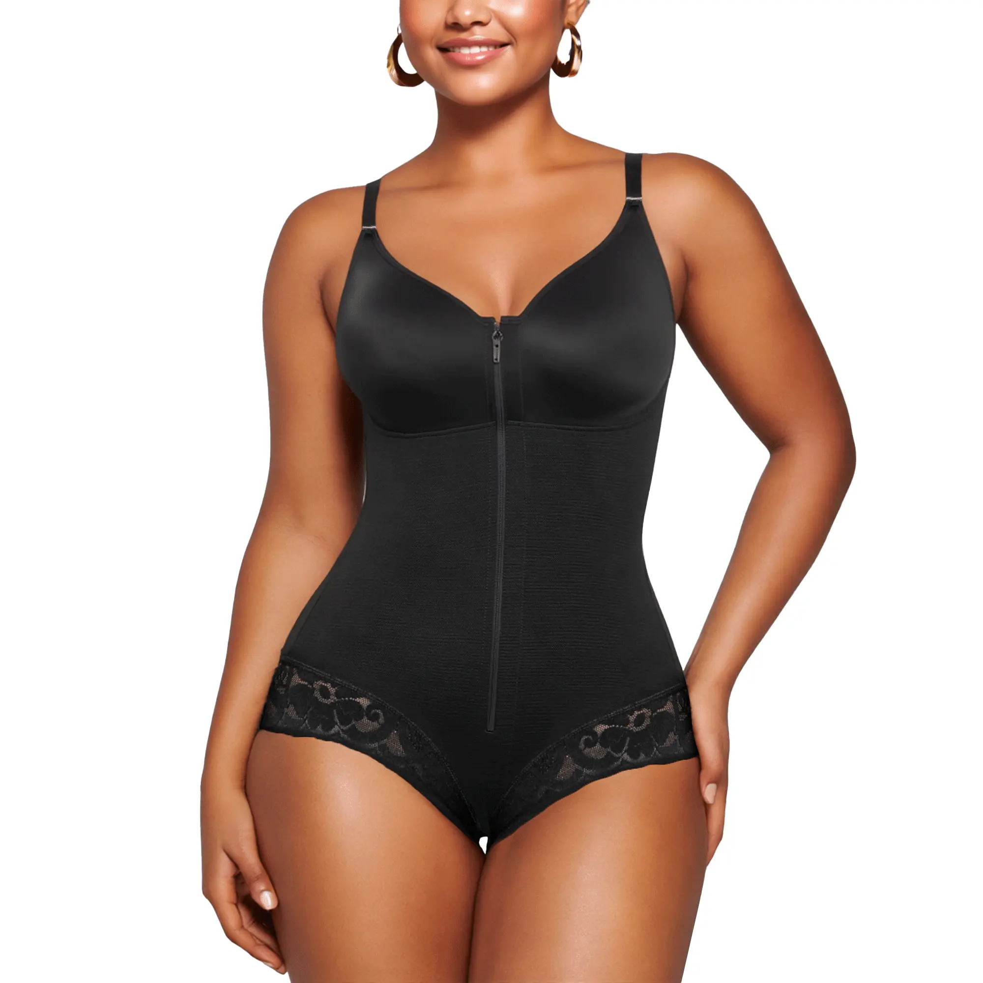AolyLady Shapewear for Women Tummy Control Front Zip Brief Cut Faja