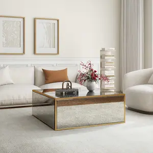 Vintage Mirror Square Coffee Table Vintage Mirror Square Coffee Table
