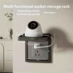 86-type socket storage rack, living room switch wall-mounted set-top box storage rack, no-drill small speaker router bracket