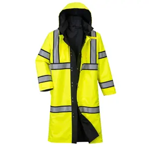 PORTWEST® Hi Vis Reversible Waterproof Trench coat - ANSI Class 3 - UH447