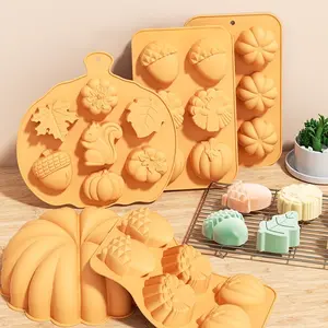 🎃 1pc Silicone Cake Pan | 6-Cavity Chocolate/Baking Mold 🍂 Perfect for Fall Harvest, Halloween & 🛍️ Black Friday/🎁 Christmas Baking, Non-Stick & Reusable, TikTok Shop US