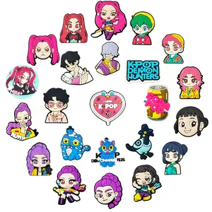 K-Pop Devil Hunter DIY Shoe Accessories, PVC Shoe Decorations, Party Gift, Shoe Charms Set (23PCS), Birthday Present, Fashionable Footwear Accessory