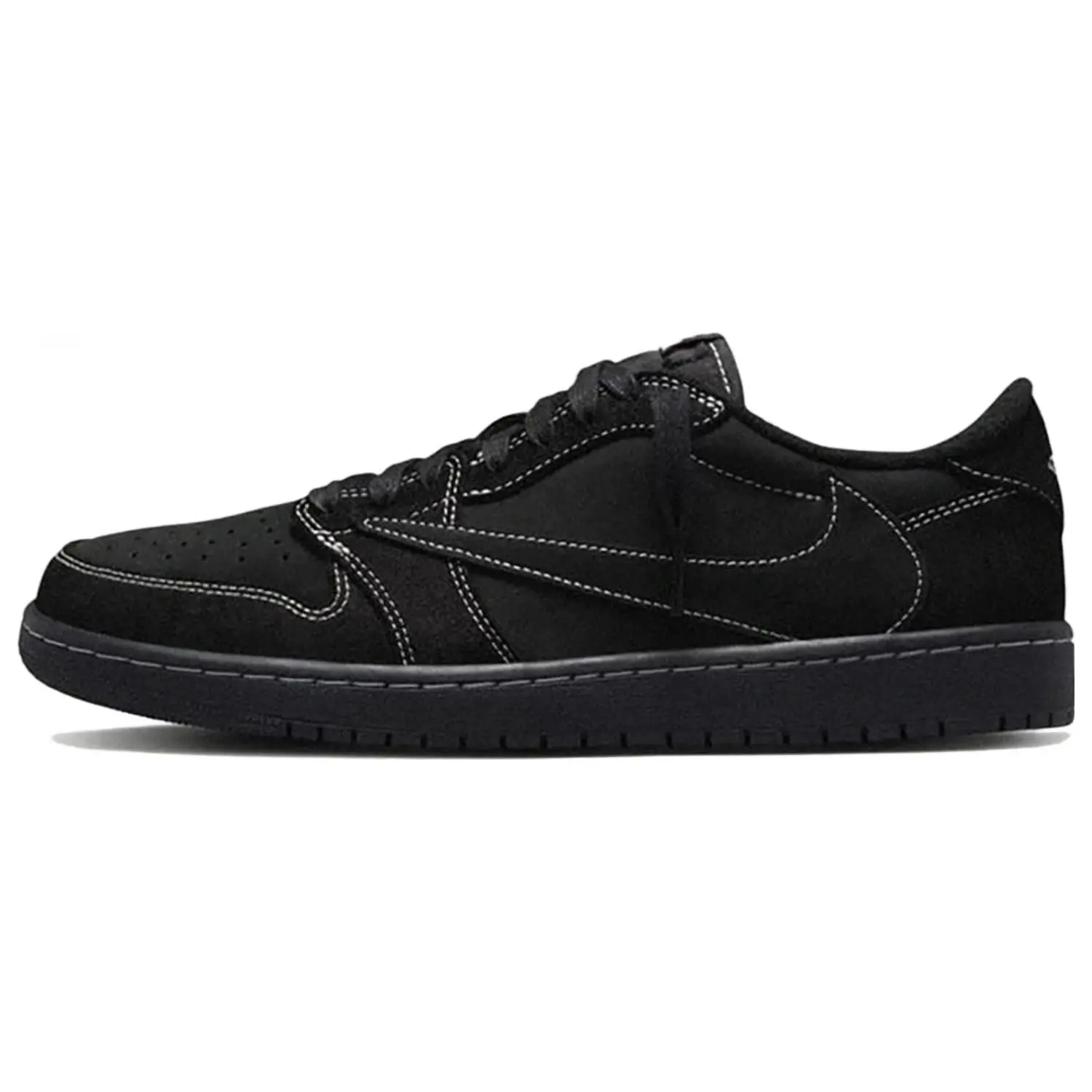 Travis Scott x Air Jordan 1 Retro Low OG SP 'Black Phantom' Trainer Shoes, Men's Sports Sneakers