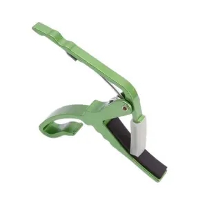 Acoustic Guitar Lightweight Clamp Trigger Capo Quick Change Release for Guitars, Ukulele, Banjo, Mandolin, Bass, Acoustic or Electric Guitar, Green