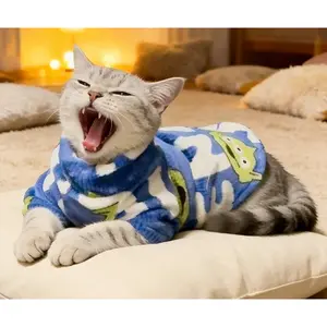 breathable pet overall style new Hairless Cat Winter Warm Set High Collar Vest for Sphynx Cats & Small Dogs Fleece Thickened Cold-Proof Stylish Clothing cute rabbit design winter wear thick warm winter vest dog clothes dog sweaters pet the dog costume