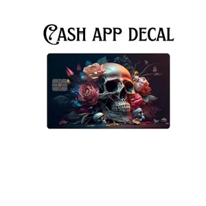 Holographic Skull Cash App Card Decal Sticker set of 2
