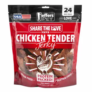Jeffers Chicken Jerky Healthy Dog Treats, 24 oz - 100% Natural, Grain-free, Gluten-free, Made in USA Supplements Training