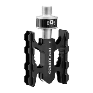 ROCKBROS CNC Aluminum Folding Bike Pedals, Quick Release, 9/16" Thread, Ultralight