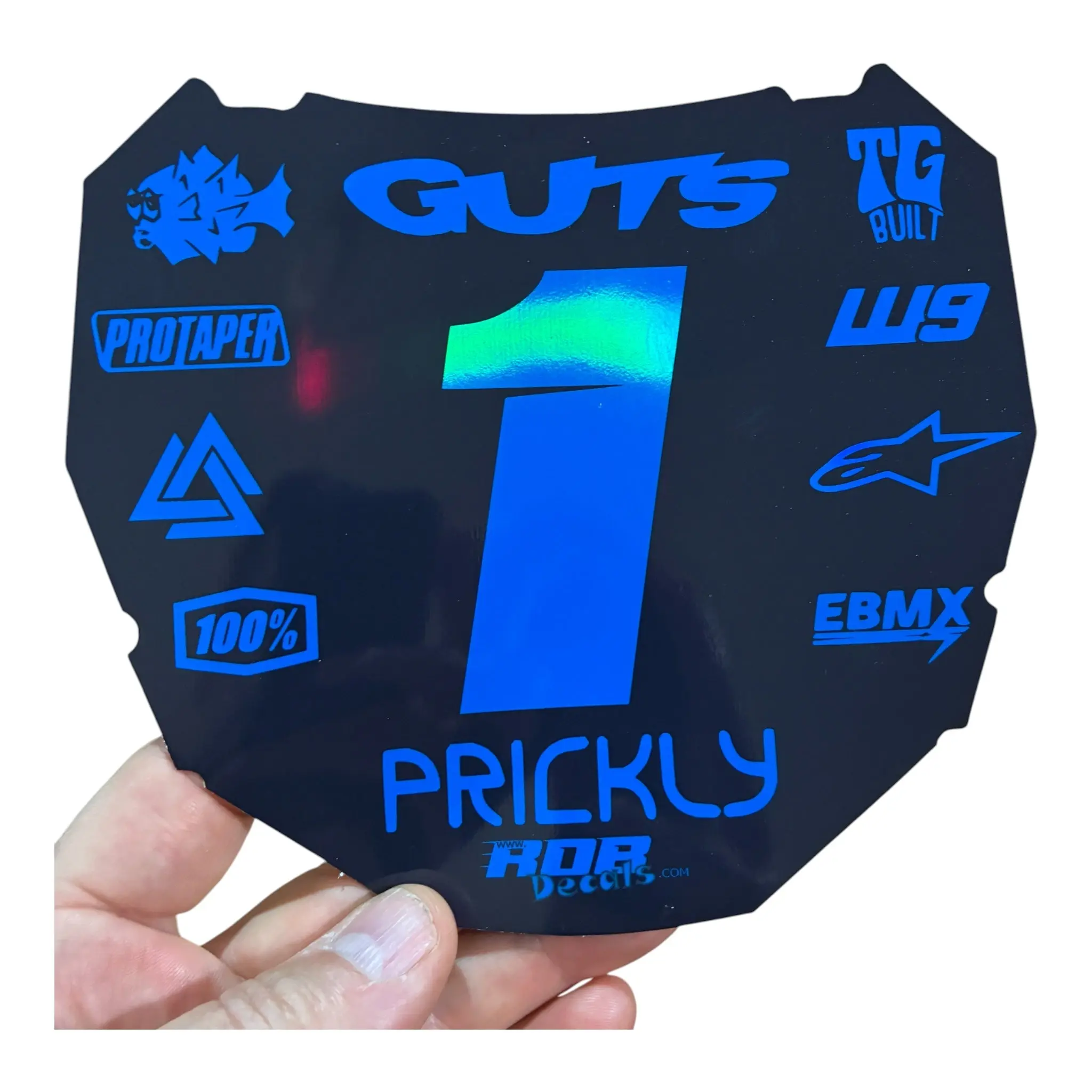 ODI Plate Decal — 11 Logo — Metalic Blue