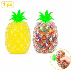 1 PC Pineapple Squishy Stress Balls Stretchy Fruit Stress Squeeze Toys for Teens and Adults, Squish Sugar Ball Squishy Toys, Ideal for Relax, Focus, Christmas Decoration, Easter Basket Stuffers