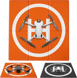 SYMIK LP500 Drone Landing Pad 20 Inch (50Cm) Double-Sided Waterproof (2X3 Fold) Fast-Fold Helipad Weighted Drone Launch Pad for DJI Mavic 4 Pro / Flip / Neo / Mini 4K / Mini 4 Pro / Mini 3 / Air 3S / Avata 2 / Mavic 3 Pro