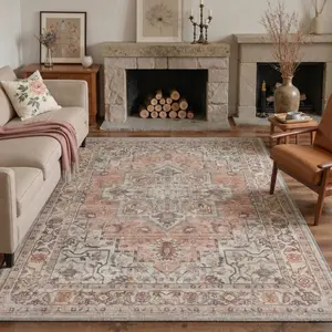【Deals For You Days】BEIMO Area Rug – Machine Washable, Pet Friendly, Non-Slip Floor Rug, Soft Home Carpet, Perfect for Living Room, Bedroom, Kitchen, Hallway Decor ,AR1005-TRCT