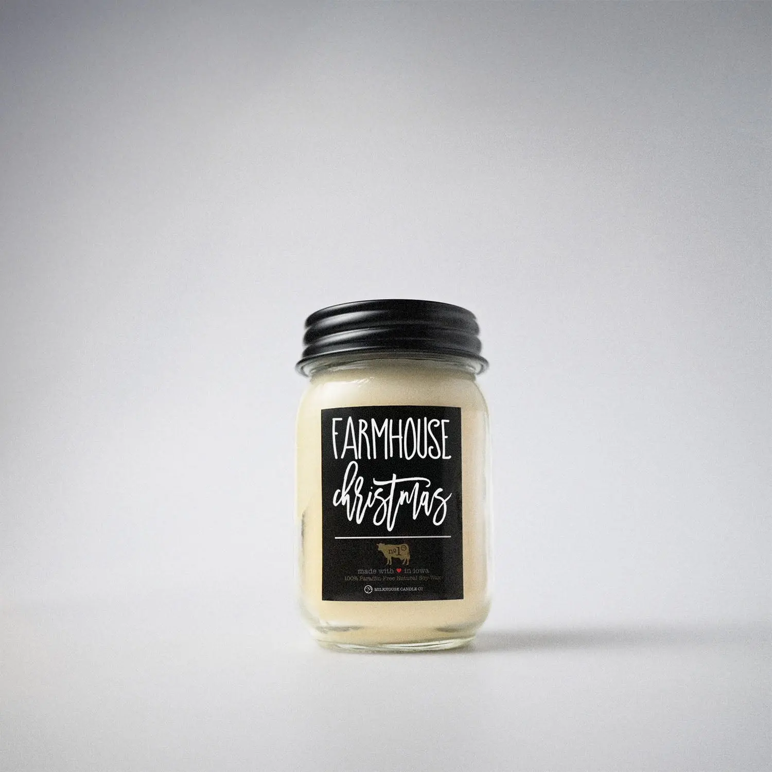 Milkhouse Candle, Farmhouse Christmas Candle, Spiced Apple, Citrus & Cinnamon Home Fragrance, Soy & Beeswax Blend