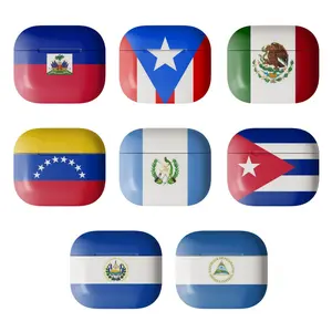 Latin Heritage Flag AirPods Case - Durable Wireless Polycarbonate Cover for Caribbean & Central America Fans, Compatible with AirPods 1/2/3/4 & Pro 1/2, Protective Charging Accessory