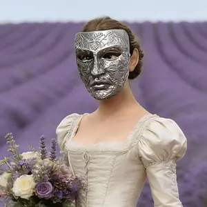 King Baldwin IV Kingdom of Heaven "The Leper" Embroidered Mask - Ancient Mask，Handmade Resin Craft Mask for Events