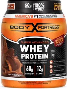 Body Fortress 100% Whey, Premium Protein Powder, Chocolate Peanut Butter, 1.78lbs (Packaging May Vary)