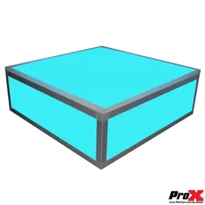Pro X Lumo Stage Acrylic Platform Riser 24in X 24in X 8in High Section