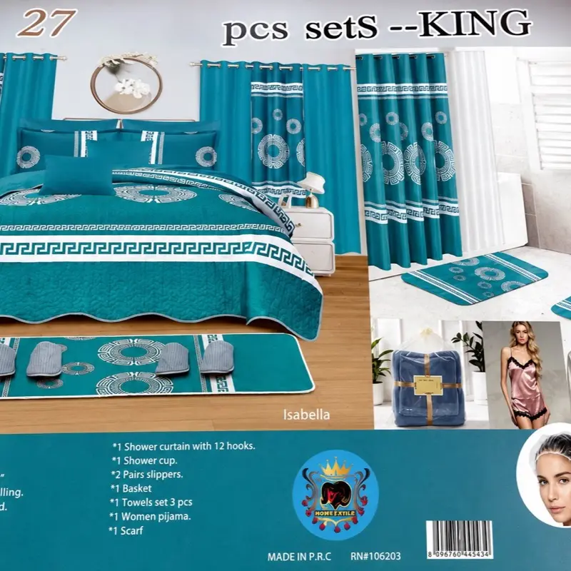 King Size 27-Piece Bedspread Sets