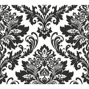 NextWall Damask Peel and Stick Wallpaper Roll NextWall Damask Peel and Stick Wallpaper Roll