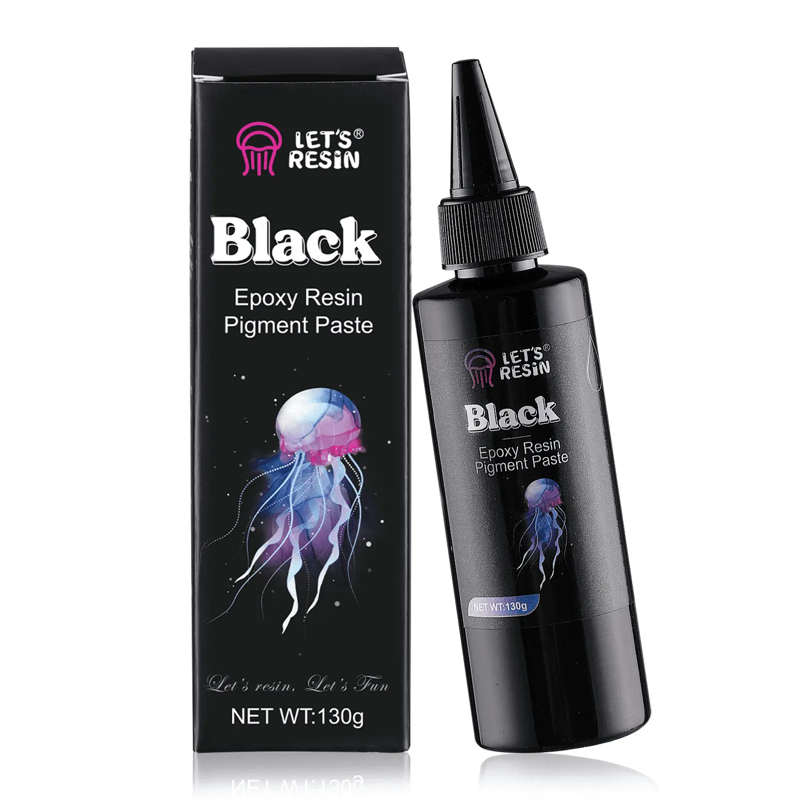 High Concentrated Black Epoxy Resin Pigment Paste, 100ml, Opaque Resin Dye for Art, River Table, Jewelry Making, Coasters - LET'S RESIN
