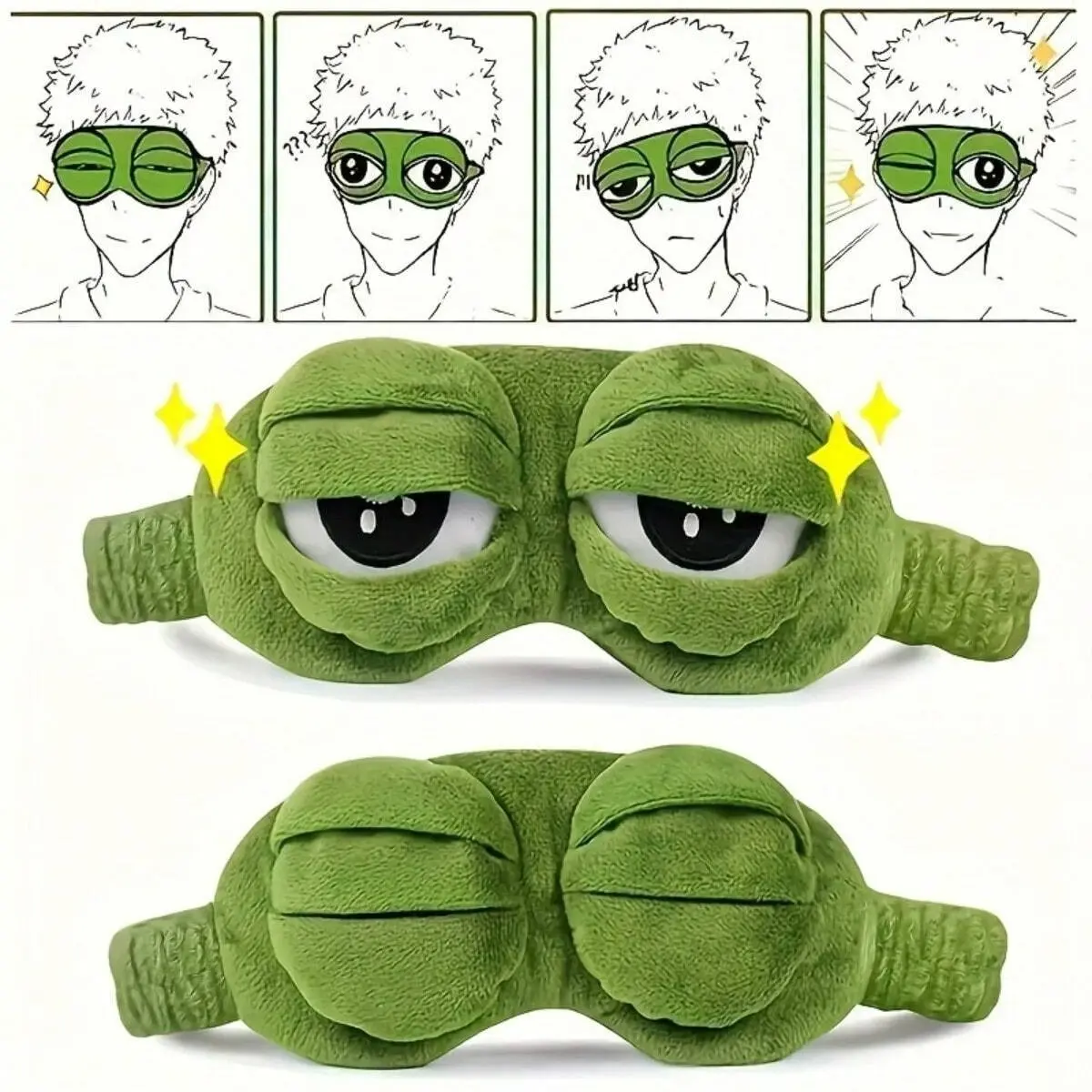 Hug Frog Soft Sleep Eye Mask, Comfortable Eyecare Design, Perfect for Naps and Power Outages, Suitable for Neutral Skin, Christmas Gift