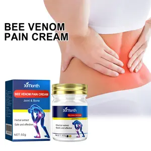 Ximonth Bee Venom Pain Cream Joint & Bone Relief 50g Herbal Extract Safe Effective for Lumbar Knee Muscle Pain & Inflammation