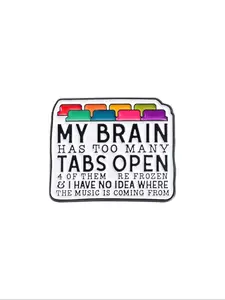 Letter Pattern Brooch, Cute Clothes Badge for Women & Men, Fashion Jewelry for Party, Daily Clothing Decor, Trendy Exquisite Accessories for Birthday Gift